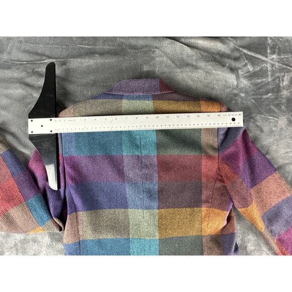 Vtg 1980s Givenchy Sport Women's Size 8 Blazer Jacket Plaid Wool Polyester Blend - Picture 9 of 14